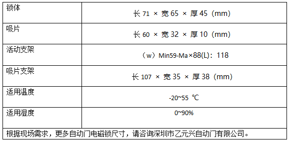 樱桃成人黄色视频APP电磁锁技术参数